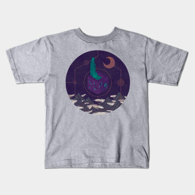 It appeared in the night sky, and it made the wind sharp Kids T-Shirt by againstbound